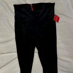 Spanx Black Velvet Leggings NEW With Tags | Size 2